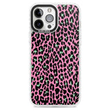 Green on Pink Leopard Print Pattern