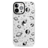 Cosmic Outer Space Design Black on Clear