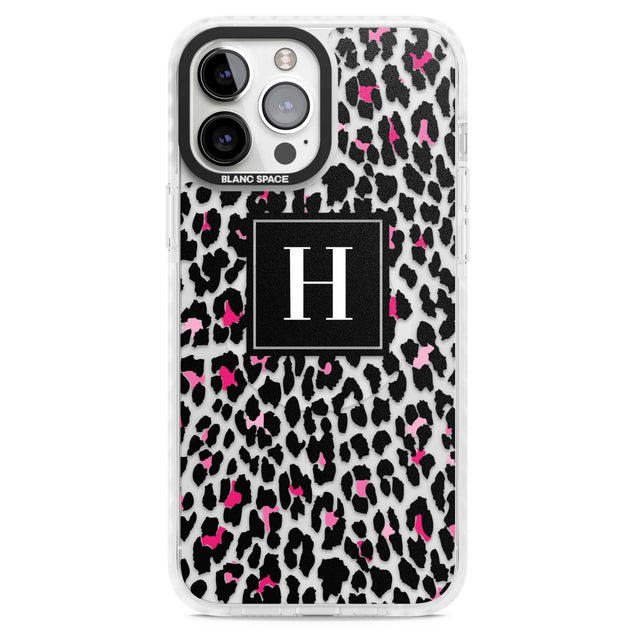 Personalised Pink Monogram Leopard Spots