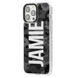 Personalised Vertical Name Black Camouflage