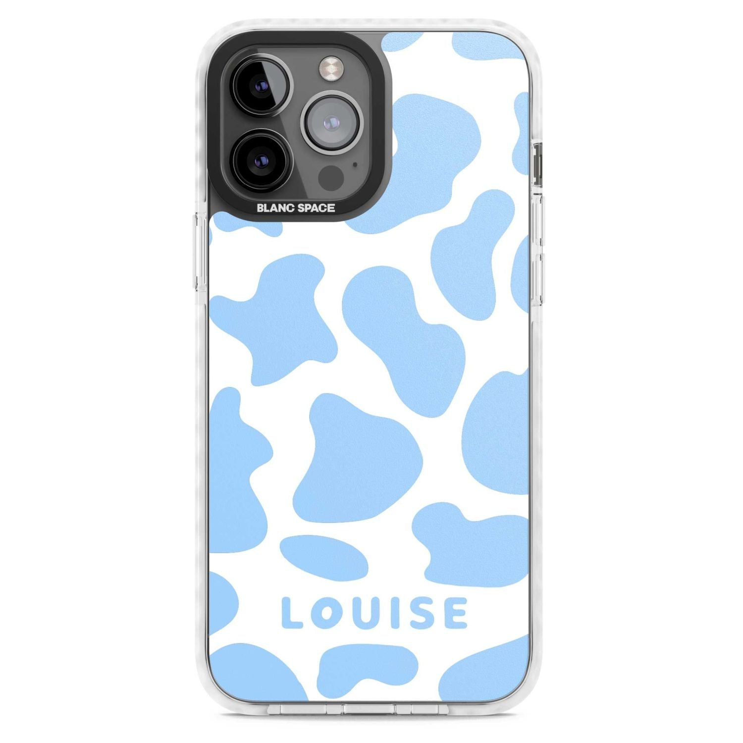 Personalised Personalised Blue And White Cow Print