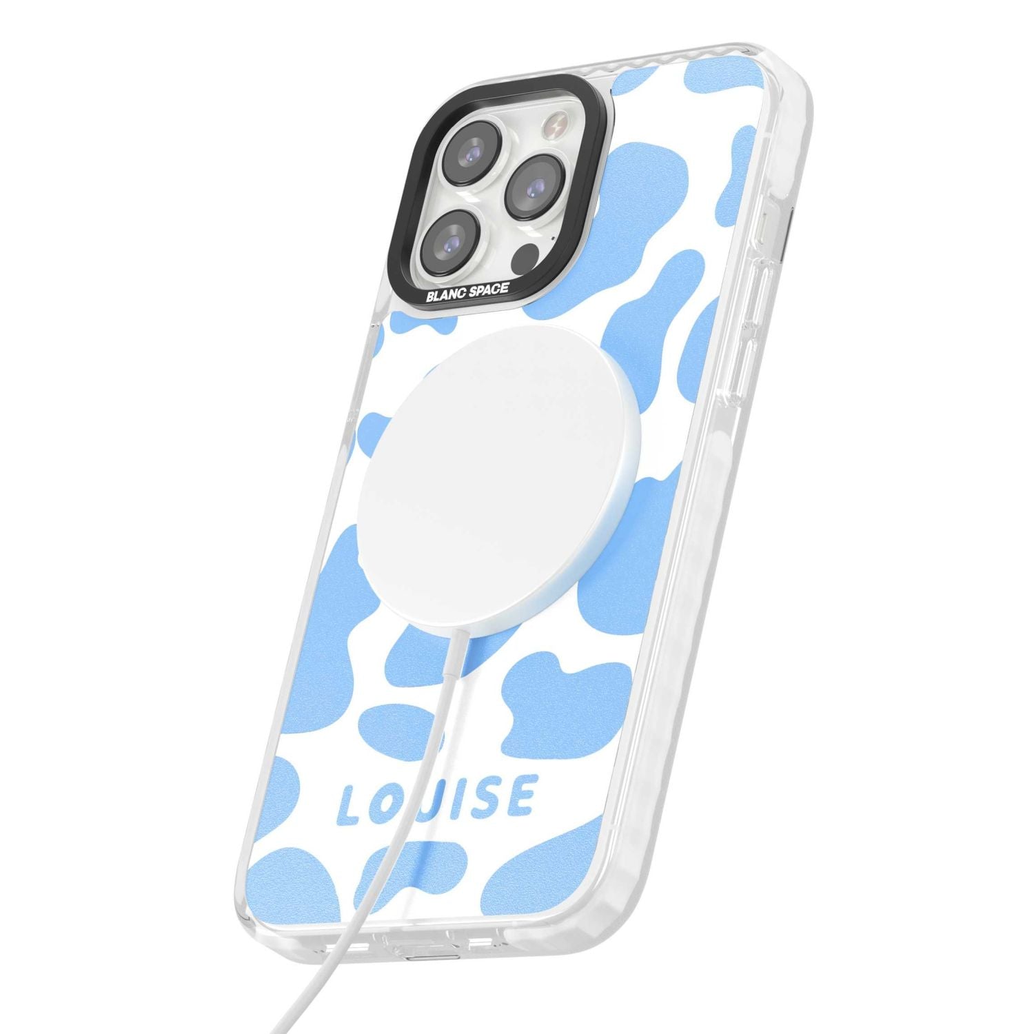 Personalised Personalised Blue And White Cow Print