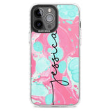 Personalised Turquoise & Pink - Marbled