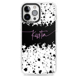 Personalised Black & White Paint Splatters