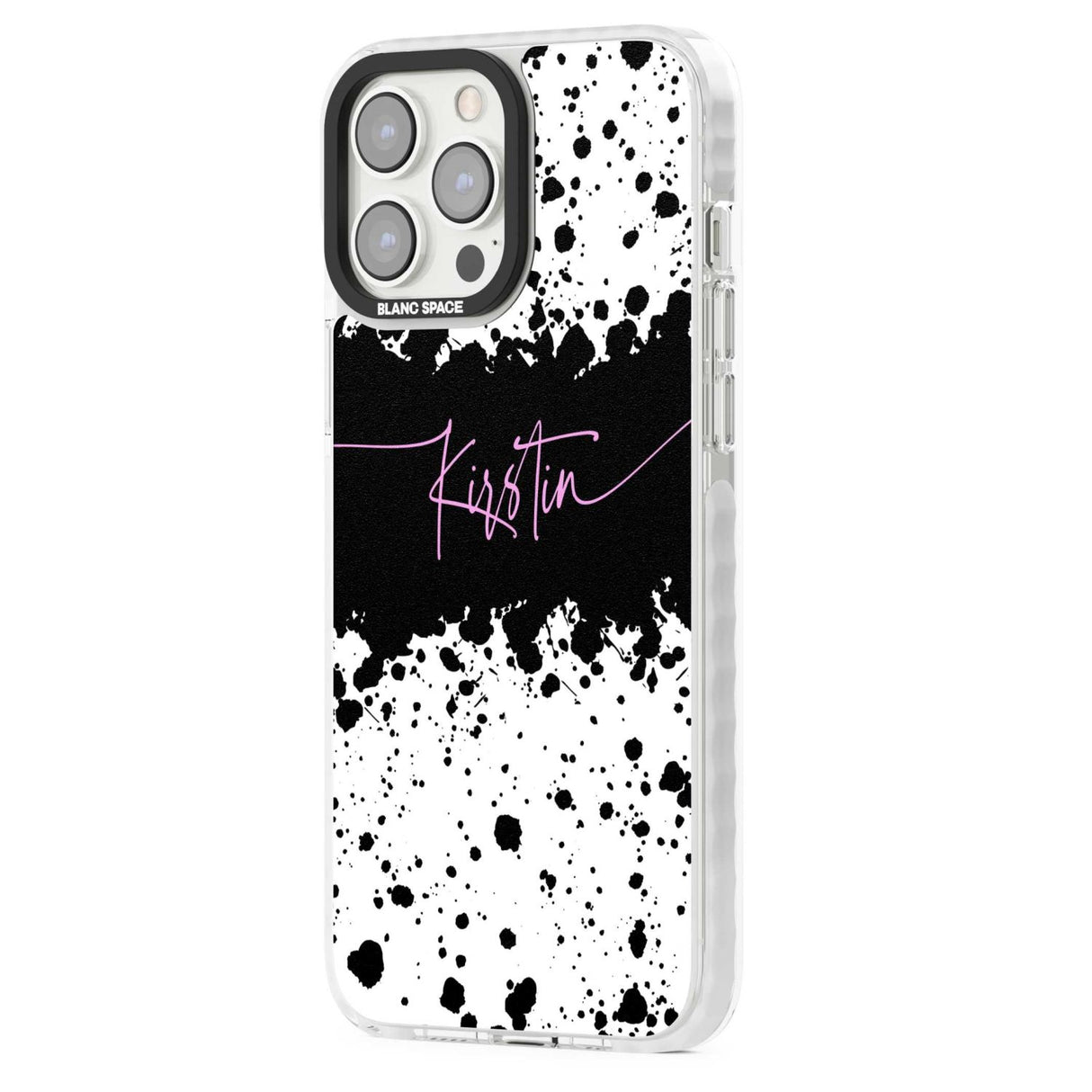 Personalised Black & White Paint Splatters