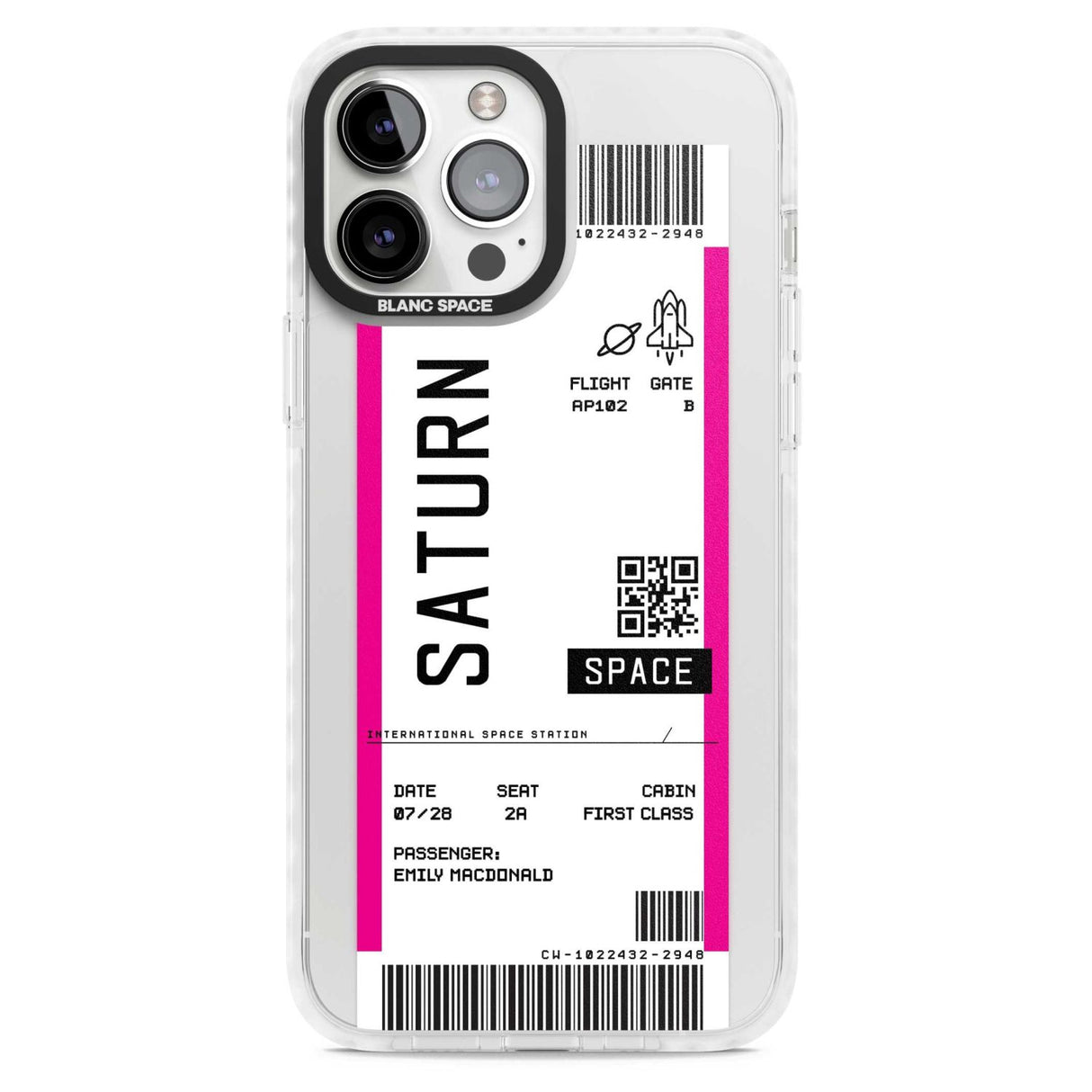 Personalised Saturn Space Travel Ticket