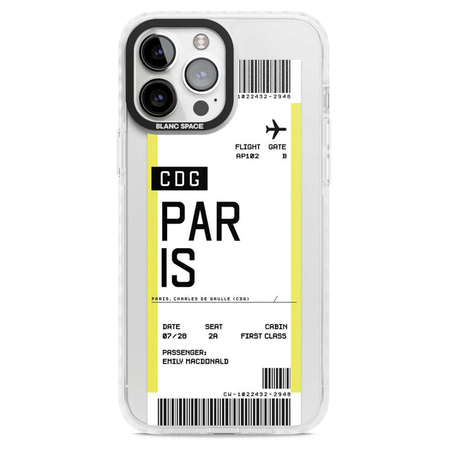 Personalised Paris Boarding Pass