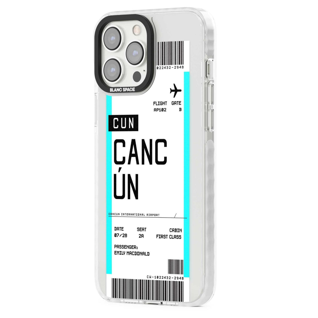 Personalised Cancún Boarding Pass