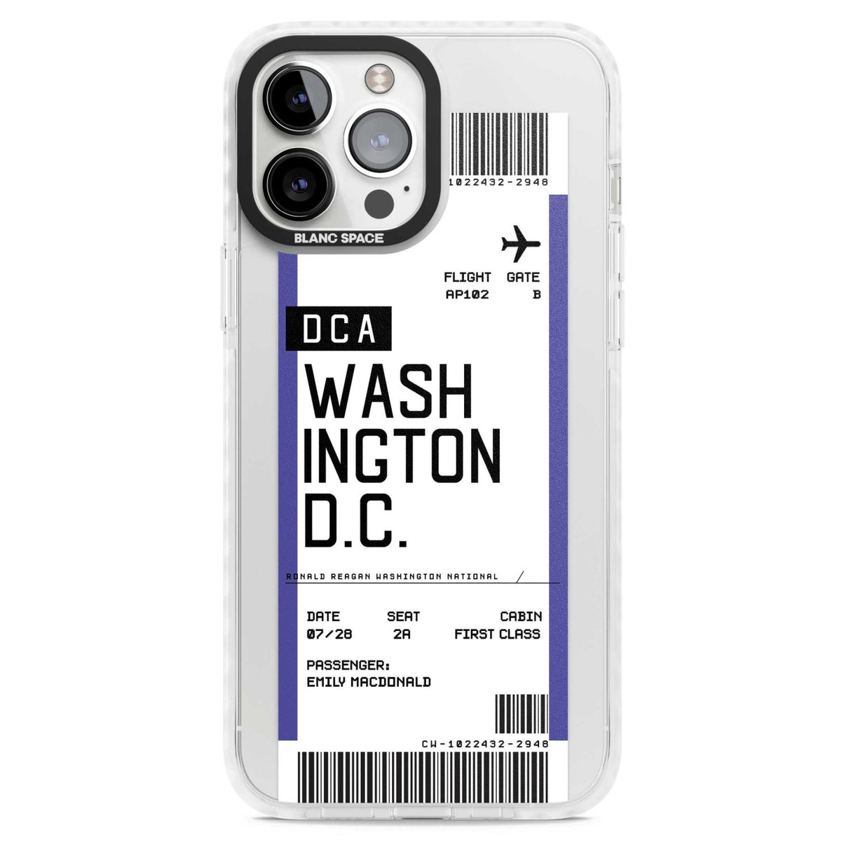 Personalised Washington D.C. Boarding Pass