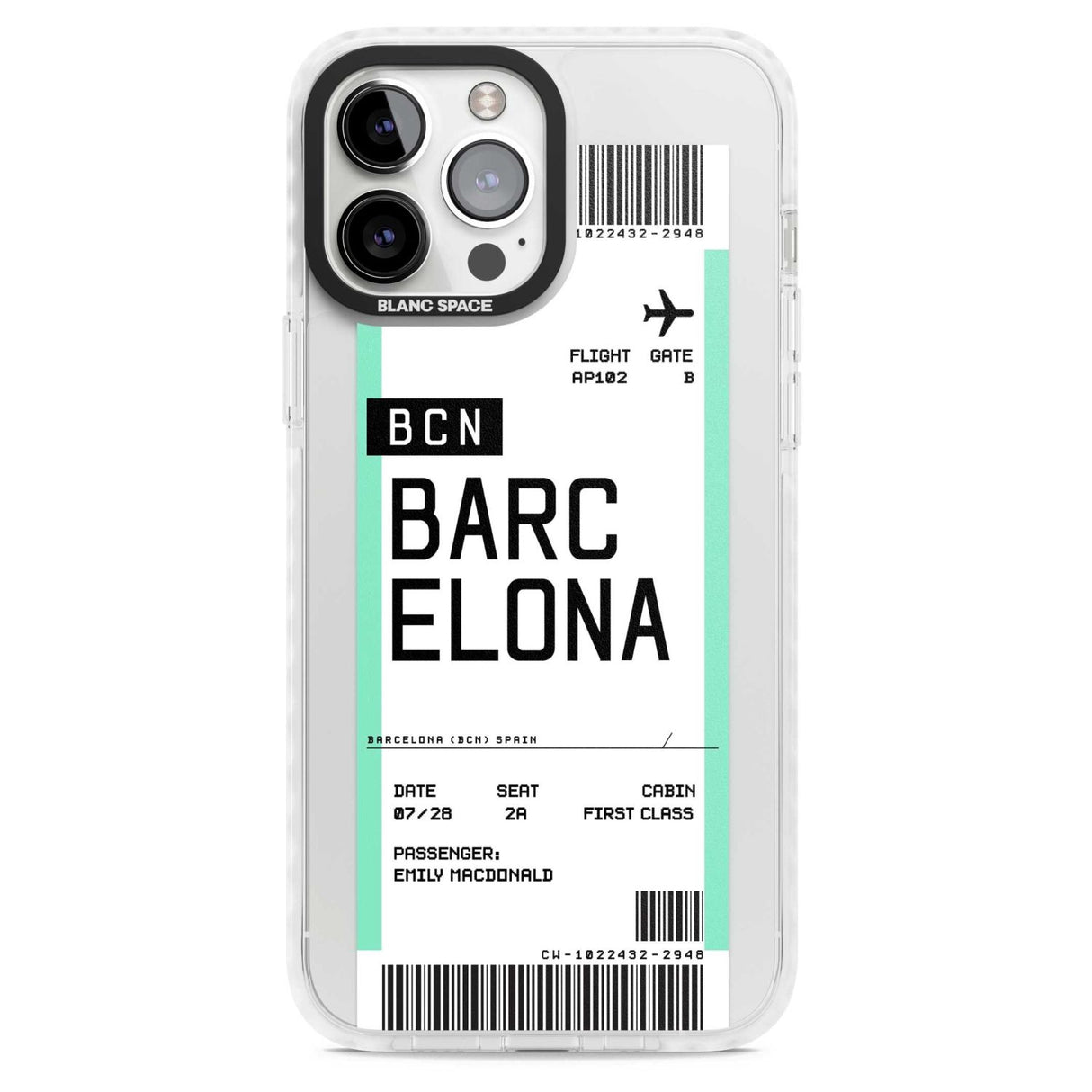 Personalised Barcelona Boarding Pass