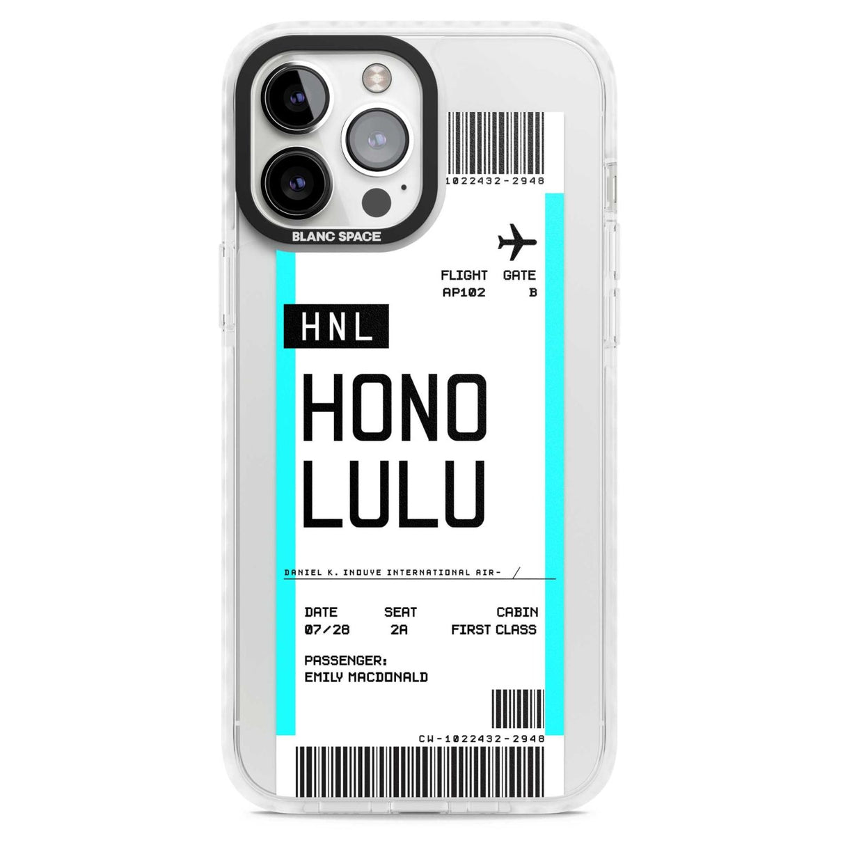 Personalised Honolulu Boarding Pass