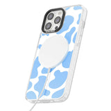 Blue and White Cow Print