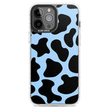 Blue and Black Cow Print