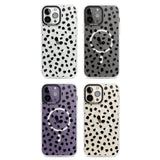 Black on Transparent Dalmatian Polka Dot Spots