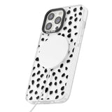 Black on Transparent Dalmatian Polka Dot Spots