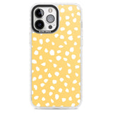 White on Yellow Dalmatian Polka Dot Spots