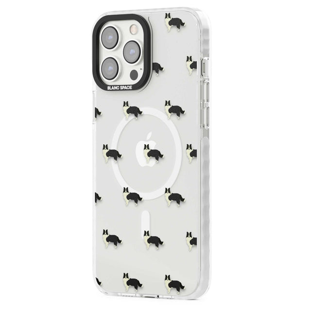 Border Collie Dog Pattern Clear