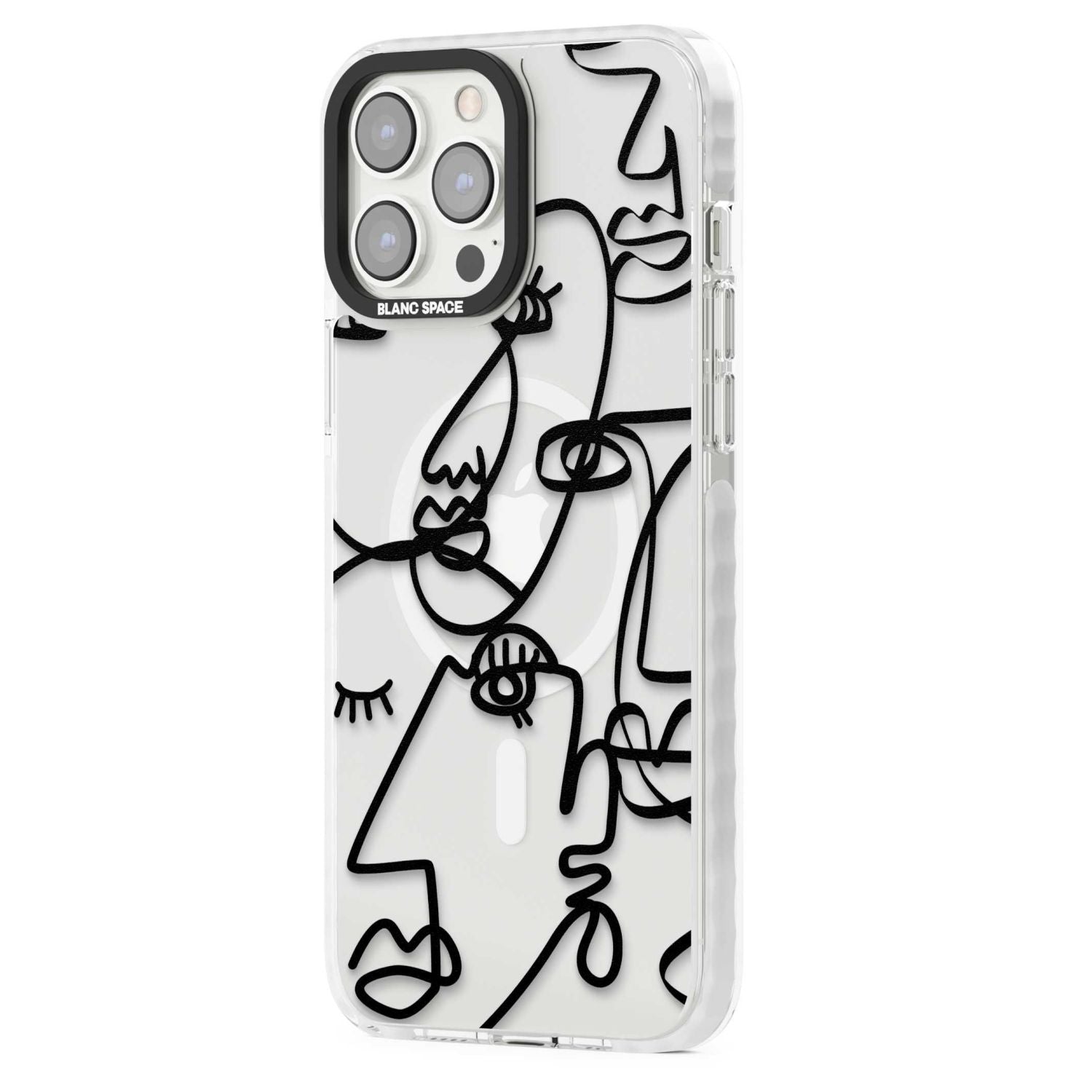 Abstract Line Art Black Clear