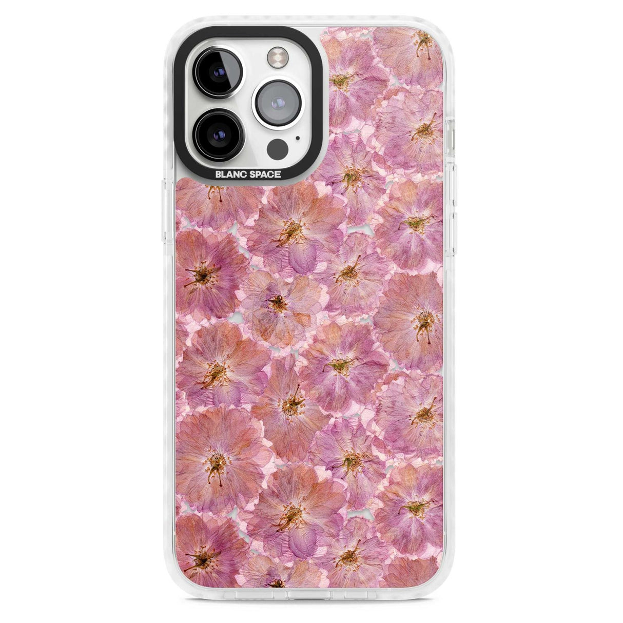 Large Pink Flowers Transparent Design