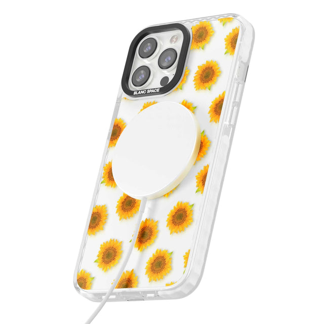 Sunflowers Transparent Pattern