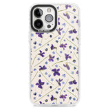 Violet Floral Pattern Design - Cream