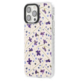 Violet Floral Pattern Design - Cream