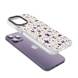 Violet Floral Pattern Design - Cream