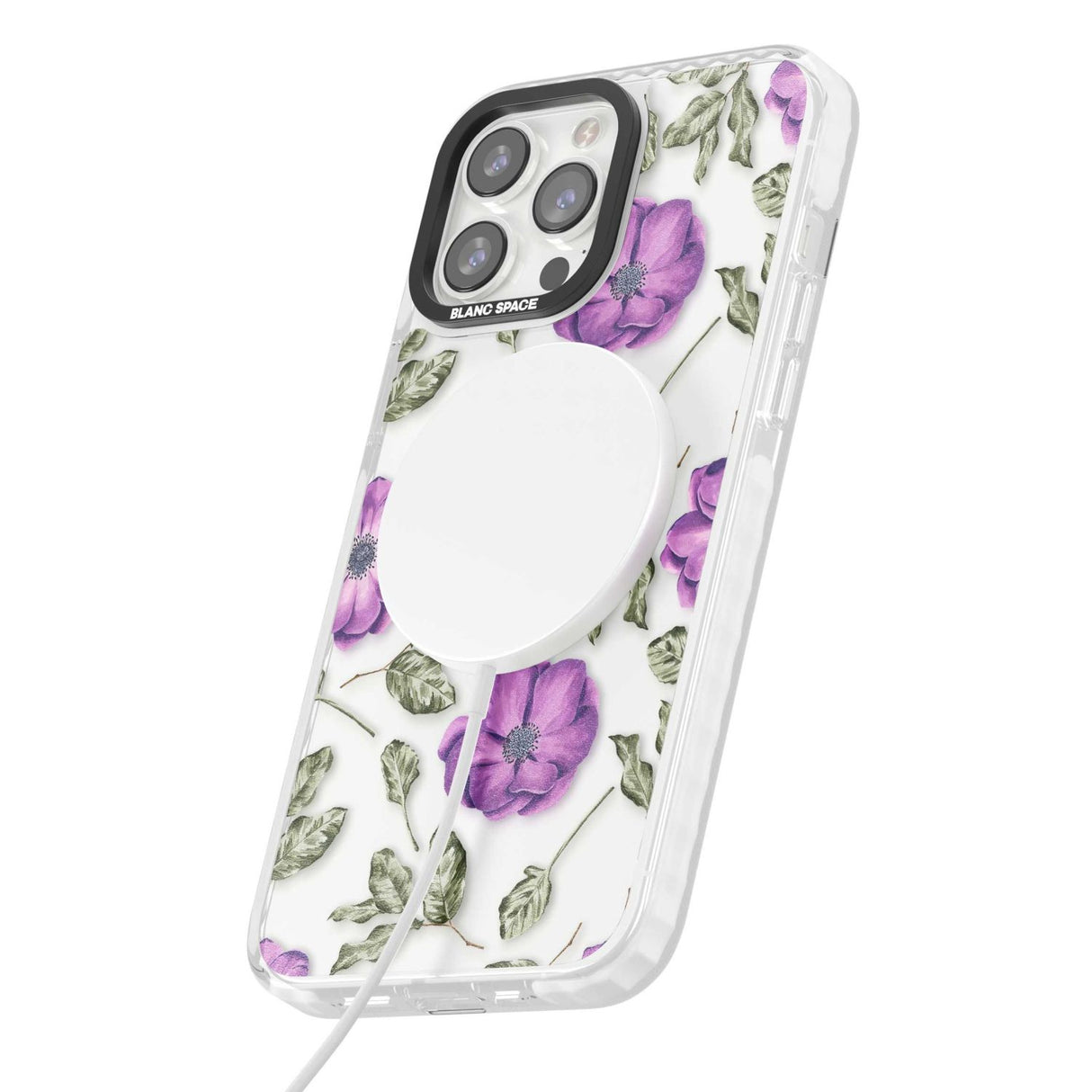 Purple Blossoms Transparent Floral
