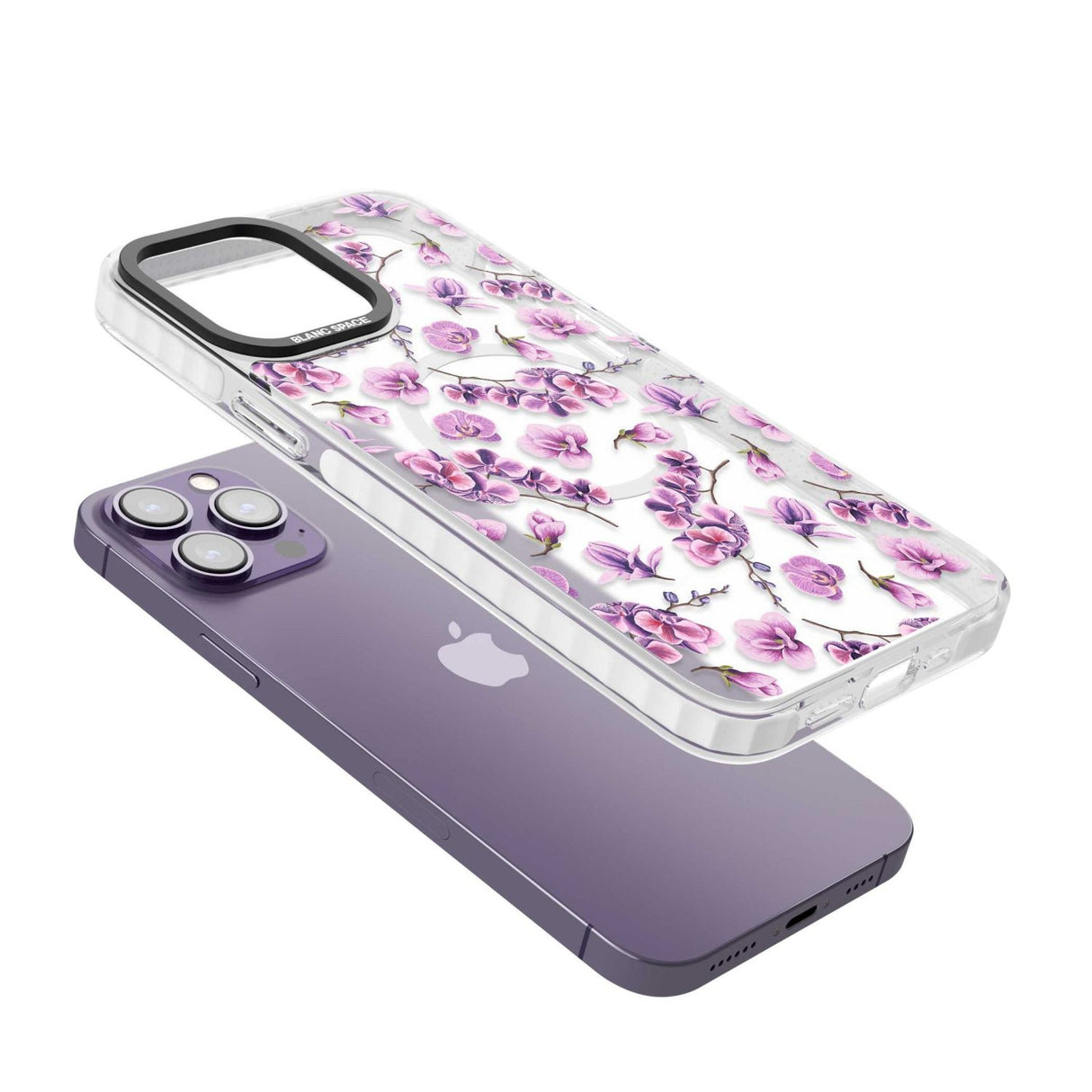 Purple Orchids Transparent Floral