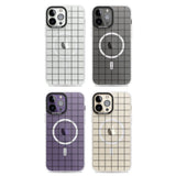 Simplistic Large Grid Pattern Black (Transparent)