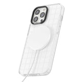 Simplistic Large Grid Pattern White (Transparent)