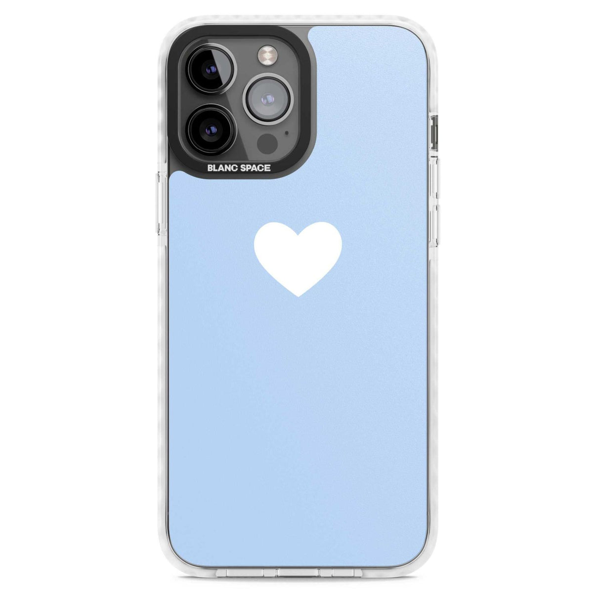 Single Heart Design: White & Baby Blue