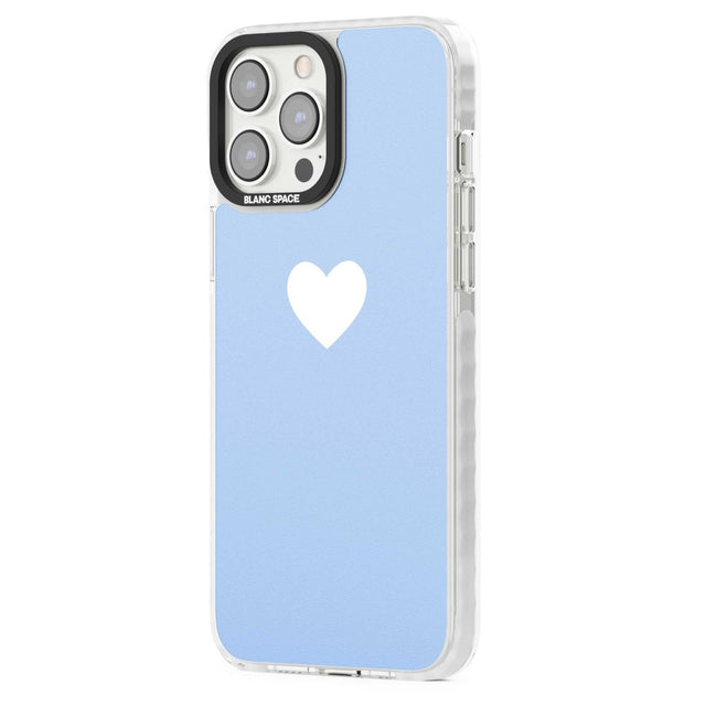 Single Heart Design: White & Baby Blue