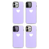 Single Heart White & Pale Purple