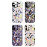 Colourful Squiggles Memphis Retro Pattern Design