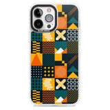 Funky Geometric Patterns: Orange & Dark Green