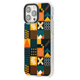 Funky Geometric Patterns: Orange & Dark Green