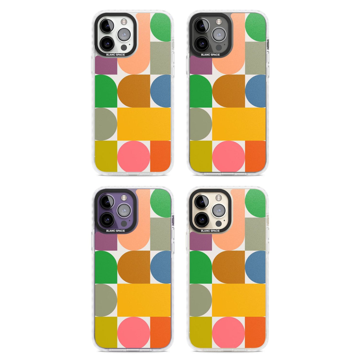 Abstract Retro Shapes: Rainbow Mix