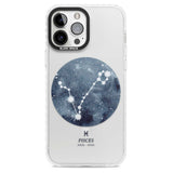 Pisces Zodiac Transparent Design - Blue