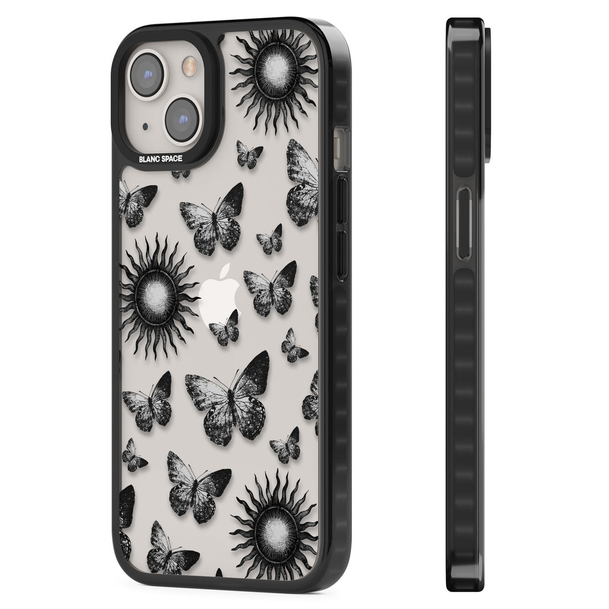 Butterflies & Suns Black Impact Phone Case for iPhone 13, iPhone 14, iPhone 15