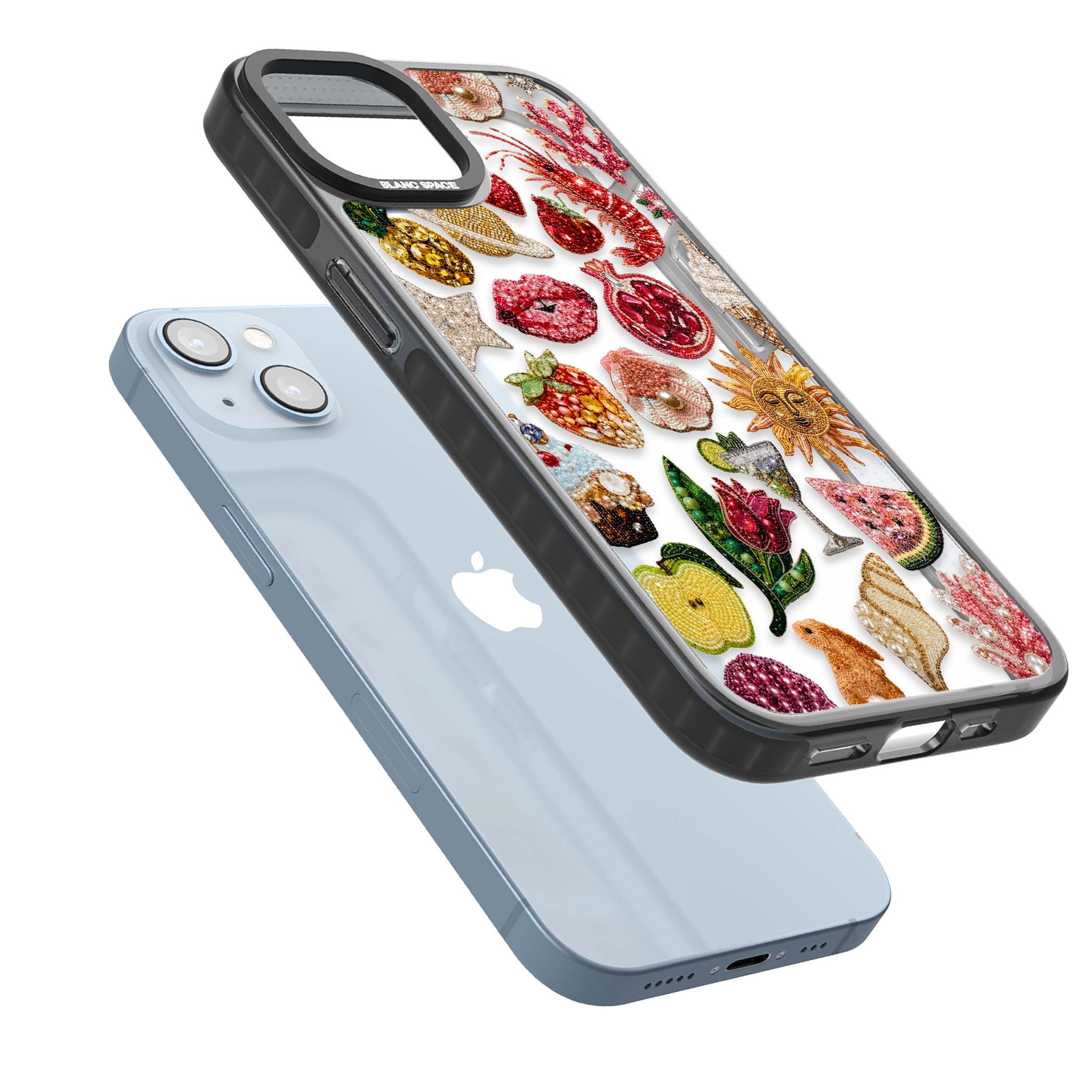 Beaded Riviera coquette iPhone case | Black Impact case for iPhone 13, iPhone 14, iPhone 15