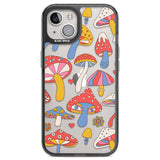 Vibrant Shrooms Black Impact Phone Case for iPhone 13, iPhone 14, iPhone 15