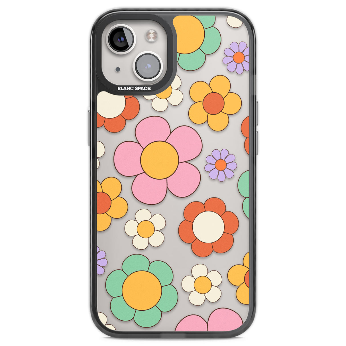 Groovy Blossoms Black Impact Phone Case for iPhone 13, iPhone 14, iPhone 15
