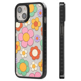 Groovy Blossoms Black Impact Phone Case for iPhone 13, iPhone 14, iPhone 15