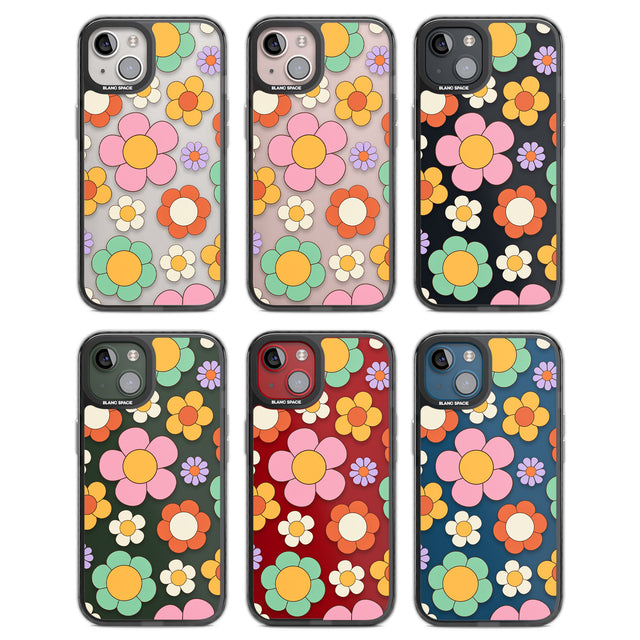 Groovy Blossoms Black Impact Phone Case for iPhone 13, iPhone 14, iPhone 15