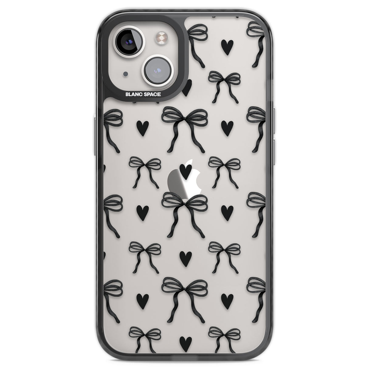 Black Bows & Hearts Black Impact Phone Case for iPhone 13, iPhone 14, iPhone 15