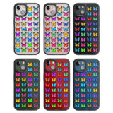 Colourful Butterfly Pattern Black Impact Phone Case for iPhone 13, iPhone 14, iPhone 15