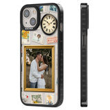 Personalised Vintage Photo Frame Collage Black Impact Phone Case for iPhone 13, iPhone 14, iPhone 15