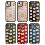 Floral Pumpkins Black Impact Phone Case for iPhone 13, iPhone 14, iPhone 15