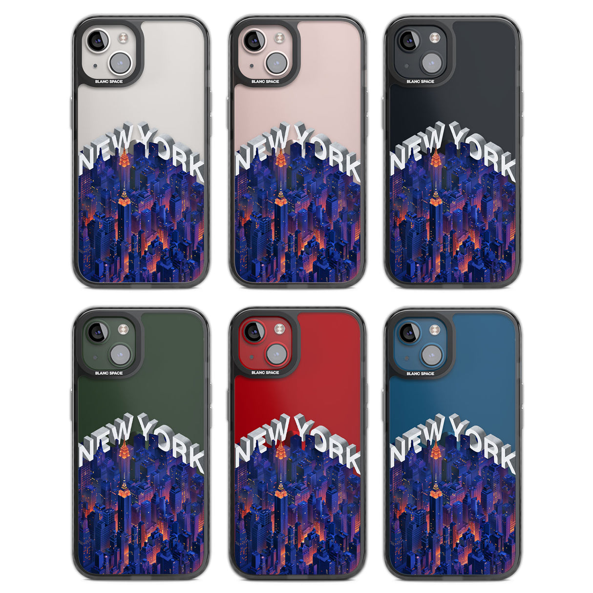 New York City Black Impact Phone Case for iPhone 13, iPhone 14, iPhone 15